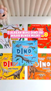 (Isi 5 Buku)Buku Anak Ensiklopedia Seri Si Kecil Dino Ukuran Kecil Leher Panjang Bertanduk Hidup di Air Bersayap By Pricillia Agustina Ranah Buku Literasi