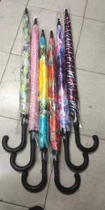 UMBRELLA BIG SIZE 8RIBS 27"J HANDLE RANDOM DESIGN & COLORS