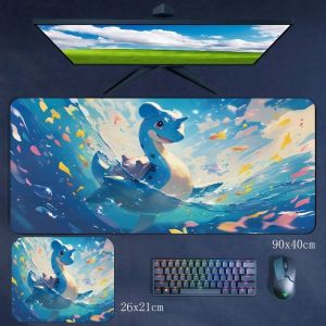 Potdemiel | HD Large Size Gaming Keyboard Mouse Pad Table Mat Cute Pokémon Pikachu Animation Rubber Non-slip and Stain-resistant Mouse Pad