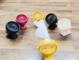 YASE MINI TABLE CLIP FAN WITH LED LIGHT