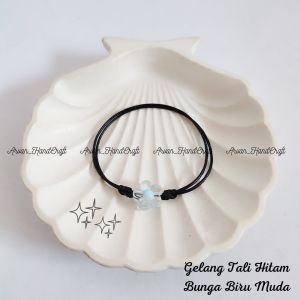 Gelang Tali Hitam Manik Bunga // Gelang Tali Hitam Flower