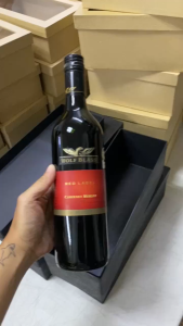 Kraft box (hard box): WINE/TUMBLER BOX - 12x4x4 (brown black cream)