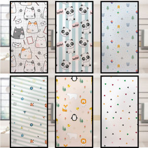 Miếng Dán Kính Phòng Tắm PVC Trong Suốt Chống Tĩnh Điện Miếng Dán Tủ Quần Áo in Họa Tiết Không Trong Suốt Tách Biệt Cửa Trượt