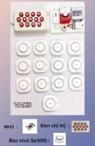 BỘ BÁO ĐỘNG NHÀ TRỌ MH3- kèm - 10 ĐẦU BÁO KHÓI - kết hợp - 10 ĐÈN CHỈ THỊ VỊ TRÍ- thông minh