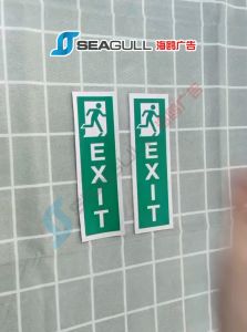 Exit/Keluar Escape FireSize: 50mmX 150mmFor Office And Building Emergency Exit Sticker (Sticker) (w) (h)