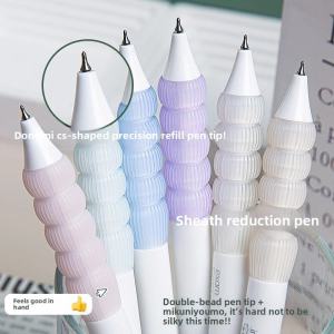Dongmi DM996 Soft Grip Gel Pen High Aesthetic CS Head Clickable Neutral Pen Student Use Replaceable Large Capacity Ink Core Quick Dry Black Blue Red 05 Signature Water Pen Flagship Store