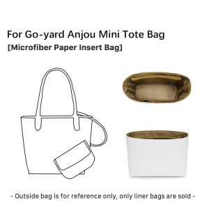 กระเป๋าจัดระเบียบสำหรับ Goya Anjou กระเป๋าโท้ตมินิกระเป๋า Dalaman Tas กระดาษดูปองท์กระเป๋าเครื่องสำอางถุงมีช่องใส่ของกระเป๋ามีผ้าซับในรองรับเครื่องกระชับสัดส่วน