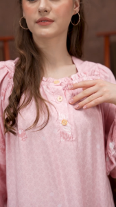 Oriana Homewear Daster Busui Panjang Carmella | Daster Gamis Lengan Panjang HIjab Friendly