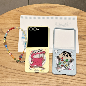 เคสโทรศัพท์ Samsung Galaxy ZFlip7 แบบพับได้ MagSafe ดูดซับด้วยแม่เหล็ก ลายการ์ตูนน่ารัก ด้านนอกเป็นฝาปิดแบบนิ่ม ด้านในเป็นฝาปิดแบบนิ่ม