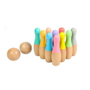 Educational Wooden Bowling Set For Kids