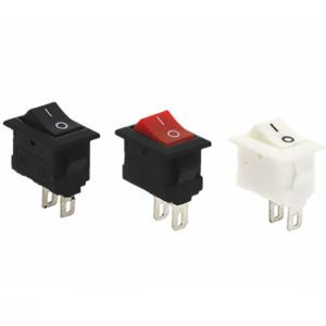 10 Cái Công Tắc Bật Tắt Dạng Gạt 2 Chân 15x10mm 3A 250V Màu Đỏ Đen Trắng Kiểu MINI SPST Vị Trí Bật/tắt KCD11