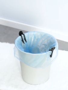 1Pair Bin Bag Fixing Clip Anti-slip Trash Can Garbage Bag Holder Household Products Useful Tool