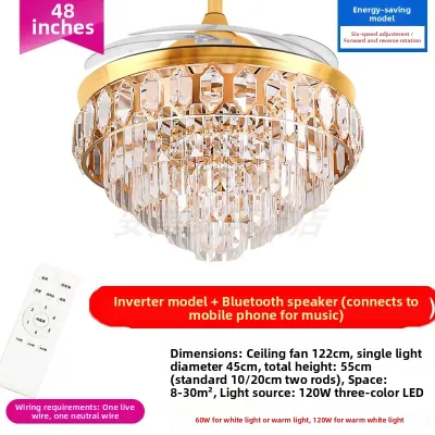 ANMEIAN | Luxury Grand Chandelier Fan Light