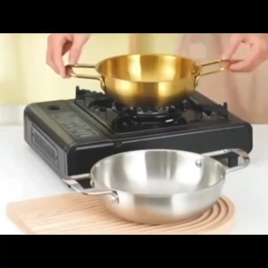 Korean Stainless Steel Cooking Pots Seafood Double Ear Pot Fondue Ramen Noodles Pan Kitchen Hot Pot