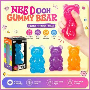 Needoh maltose decompression bear toy decompression artifact slow rebound vent rainbow candy bear sensory toy