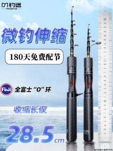 Portable Fishing Rod Micro Fishing Oscillating Retractable Stream Yellowbelly Carbon Fiber Soft Adjustability Travel Gear