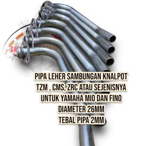 Pipa Leher Knalpot TZM  CMS  ZRC atau sejenisnya untuk Motor Mio M3 Mio Soul GT 125 LED Mio S Fino F1 125 dengan Diameter 26mm dan Ketebalan 2mm Motorcycle