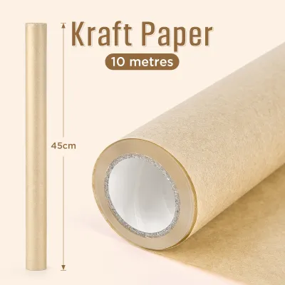10M Brown Kraft Paper Roll For Gift Wrapping Moving Packing Art Craft Biodegradable Gift Wrapping Paper Thick Packing Wrap