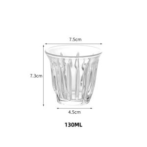 90/130/160/200ML Clear Glass Coffee Cup Heat-Resistant Cocktail Glass Beer Glass Breakfast Milk Cappuccino Latte Glass Coffee
