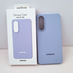 Samsung | Original Liquid Silicone Solid Color Phone Case For Samsung Galaxy S25 Edge SM-S937U Soft-Touch Lens Shockproof Bumper Shells