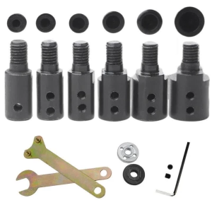 Paket Konektor Sambungan As Dinamo 775 Ke Gerinda Adaptor Dinamo Buat Mesin Pompa Jadi Gerinda Multifungsi plus Pengunci Gerinda Tangan