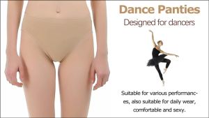 Childrens Dance Exam High-Cut Briefs Nude Invisible Ballet Underwear for Girls