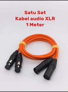 Terlaris Kabel Set Mixer Ke Power XLR Male XLR Female Kabel Oren Canare/Sinar PT Ewindo 1 Meter Termurah