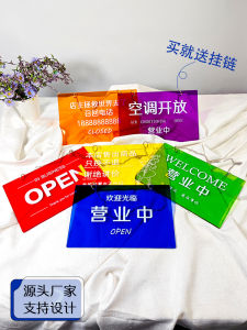 Acrylic Colorful Hanging Tags Business Open Air Conditioner Welcome Display Signboards Instructions Organic Glass Material