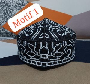 MF peci songkok pakistan full bordir / kopiah haji sholat santri pria dewasa terbaru