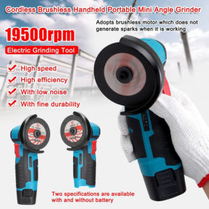 CHIC 3-inch Mini Angle Grinder Cordless Electric Angle Grinder Metal Cutting Tool Grinding and Polishing Tool 12/24V Rechargeable Lithium Battery