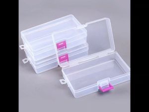 Hộp Nhựa Trong Suốt Hình Chữ Nhật 144x84x35mm Có Khóa Gài Đựng Đồ Lưu Trữ An Toàn Tiện Dụng Mới