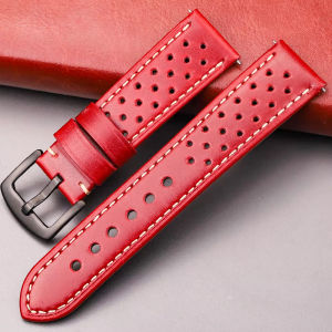 High Quality Genuine Leather Watch Strap 20mm 22mm 24mm Breathable Cowhide Vintage Matte Band for Men Women Sport Watches