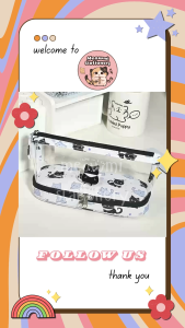 Tempat Pensil Kapasitas Besar Transparan Unik Motif Kucing Cat PC0215