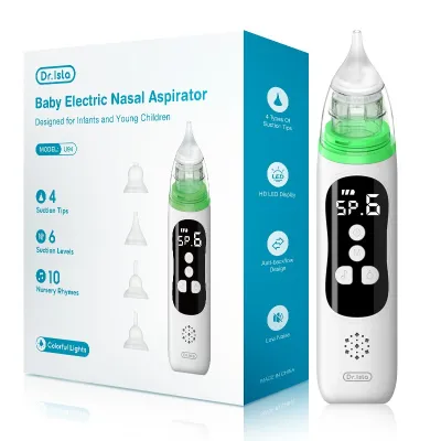 Dr.isla เครื่องดูดน้ำมูก เครื่องดูดน้ำมูกอัตโนมัติ nasal aspirator baby ที่ดูดน้ํามูกเด็ก เครื่องดูดน้ำมูก 68Kpa แรงดูด3เกียร์ เครื่องดูดน้ำมูก ซอฟต์ พร้อมดนตรี LED เครื่องดูดน้ำมูกอัตโนมัติ U94 ครื่องดูดน้ำมูกไฟฟ้า ช่วยแก้ปัญหาลูกน้อยเป็นหวัด