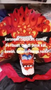 Barongan Kediri Setelan Reog Ponorogo Full Set Topeng Bujang Ganong Ganongan