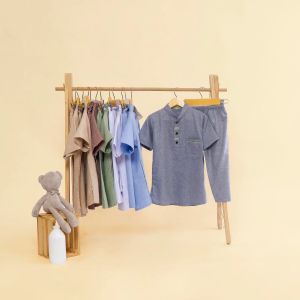 KOKO KURTA ANAK OXFORD PREMIUM KANCING 1-12 TAHUN