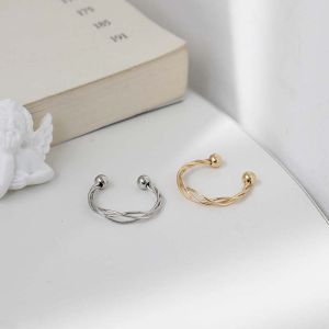 Nhẫn Nữ Thời Trang Phong Cách Lạnh Có Thể Điều Chỉnh Nhẫn Đan Kim Loại Hợp Kim Mới Ra Lò Nhẫn Ngón Tay Cá Nhân Hóa Thiết Kế Nhỏ