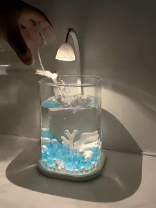 【PET PLAIN】ตู้ปลา ตู้ปลาพลาสติกใส สำหรับปลากัด ตู้ปลาใหญ่ ส่งผ่านแสง99% จับคู่ไฟ LED