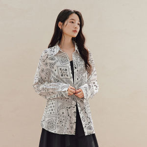 INMAN | Vintage Collar Floral Printed Loose Womens Shirt