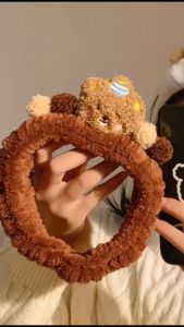 Gratis Ongkir- Bando Cuci Muka Berbulu / Headband Karakter Imut