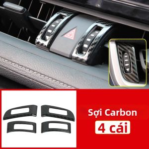 Toyota RAV4 XA50 Điều Hòa Trung Tâm Lỗ Thông Khí Ống Xả Viền Bao Da Phụ Kiện Bằng Thép Không Gỉ Cho Các Mẫu 2019-2025 Bộ 4