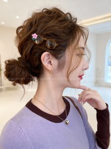 Cute Creative Flower Eyeglass Hair Clips Duckbill Hair Clips Forehead Side Hair Cards Headwear Acrylic Hair Accessories