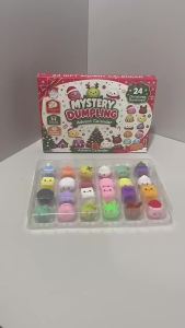 NeeDoh | New Christmas Squishies Advent Calendar 24 Days Countdown Adviento Navidad Dumpling Squishy Slow Rising Squeeze Home Decor Gift