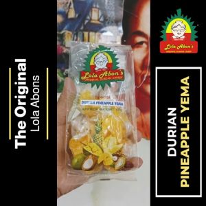 The Original Lola Abons Davao | Special Durian Pineapple Yema Candy 12pcs | 60grams