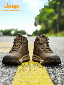 Jeep | Jeep Mens Mid-Cut Breathable Desert Sandproof Hiking Boots Anti-Slip Mountain Climbing Shoes Outdoor Professional Tactical Boots