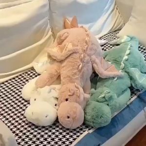 Cartoon Giant Flying Dragon Plush White Snow Dragon Plush Dinosaur Pterosaur Plushie Toy Soft Stuffed Animal Doll Kid Gift