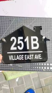 House/Business Number Signage/Marker bahay shape