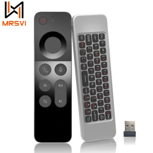 MRSVI W3 Voice Air Mouse Remote Control 2.4G English Arabic Handheld Mini Wireless Keyboard for Android TV BOX/Windows/PC