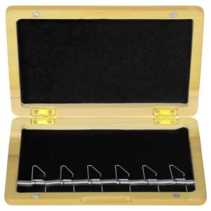 SLADE | Walnut Bassoon Reed Case with Hook - Portable 6-Reed Storage Flip-Top Design Secure Holder Compact & Protective
