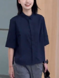 UYFY | Black Fashionable Business Shirt Womens Sleeveless Turn-down Collar Summer New Style Simple and Elegant Versatile Top